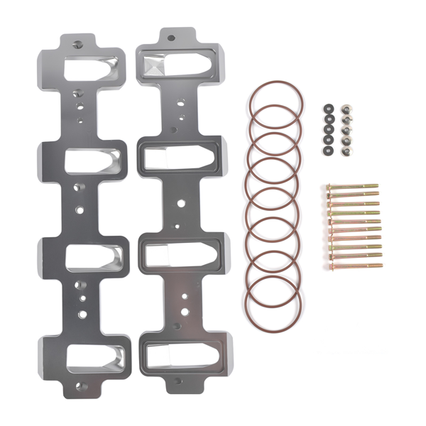 进气歧管垫片 Intake Manifold Adapters Fit for LS Cathedral Port Cylinder Head to Rectangle Port Chevrolet Corvette Camaro SS Pontiac G8 GXP 551316-6