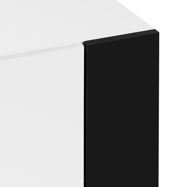 时尚现代电视柜，带34.2英寸非加热式电壁炉，高光泽娱乐中心，带2个柜子，适用于最大78英寸电视的媒体控制台，白色-3