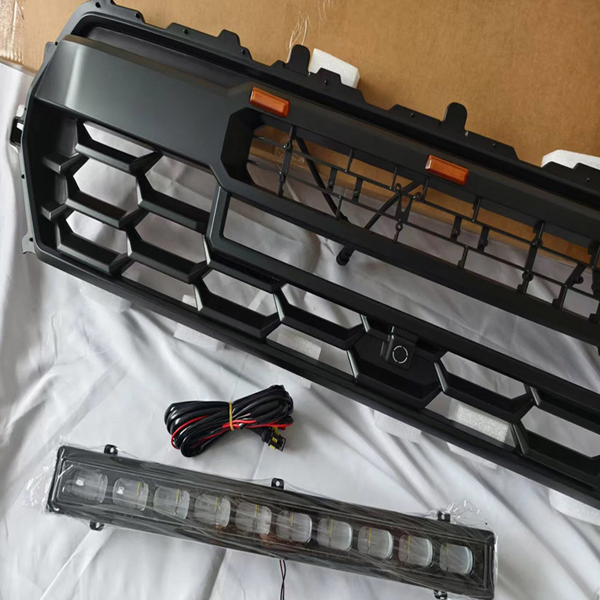 黑色前保险杠格栅，适用于丰田TACOMA 2024格栅，带LED和灯条Md-9