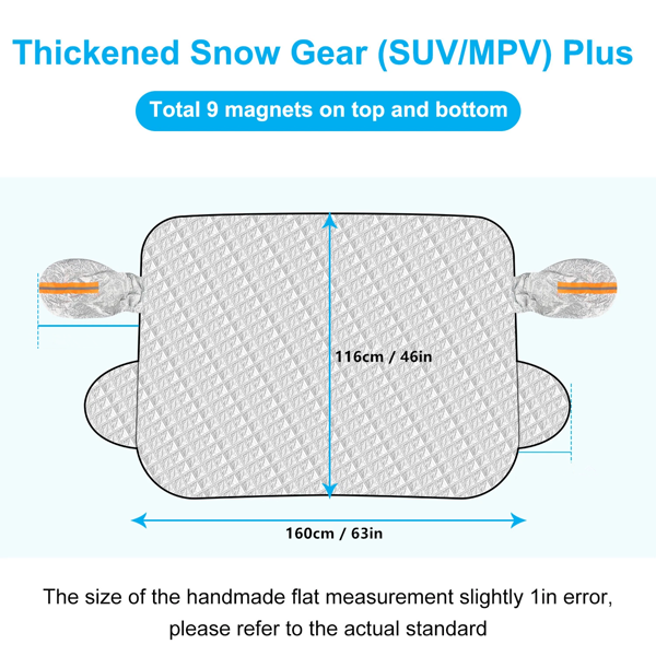 磁性汽车挡风玻璃挡风玻璃霜冰雪车窗后视镜保护罩-5