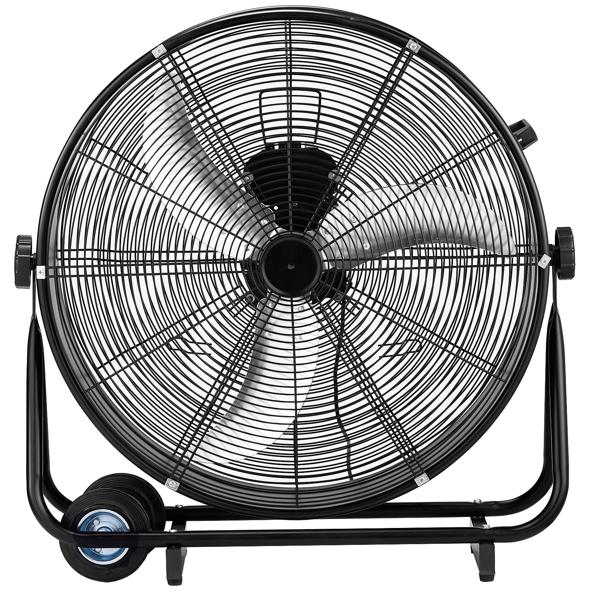 美规 MLD-30 电风扇 110V 230W 30inch  三叶 外侧双轮 单侧支撑  钢铁  筒扇 黑色  铜电机 3档  角度可调  空气循环流通-4