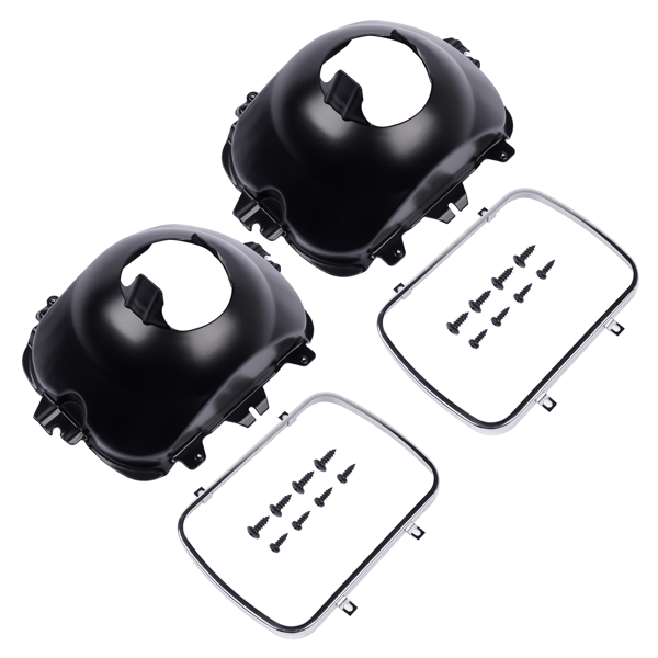 头灯支架 2Pcs Left and Right Headlight Lamp Bucket Kit Fit for Buick Century Regal Cadillac Escalade Chevrolet Blazer 1977-2017 Black-2
