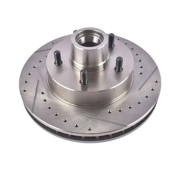 刹车盘套装 5 Lug Deluxe Front Disc Brake Kit 12" Rotor Drilled/Slotted Fits for Chevy C10 GMC Truck 1973-1987-10