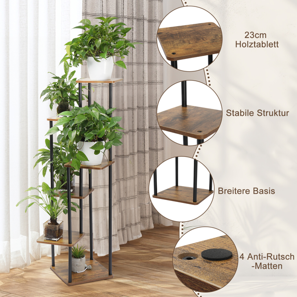 6层 铁木 116*30*30cm 铁木植物架-12