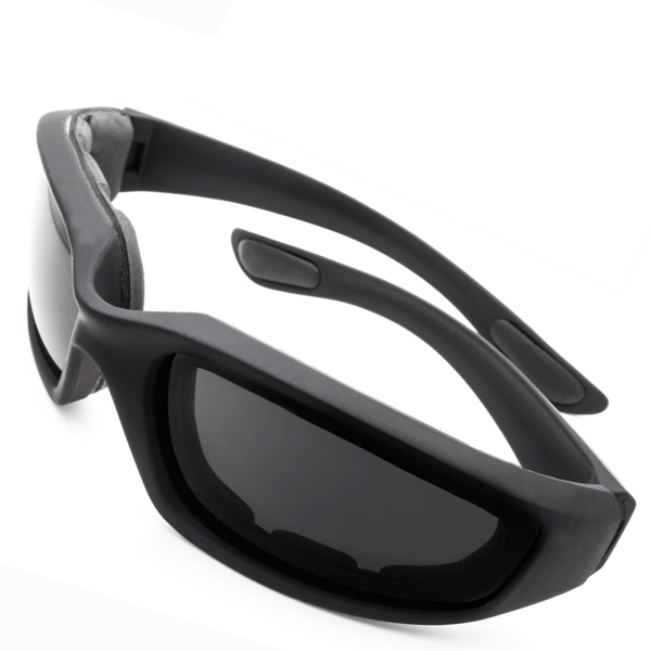 3副户外运动摩托车/自行车/骑行眼镜抗风护眼运动护目镜自行车眼镜太阳镜灰色(物流仅支持发USPS，TK/TEMU仅自提)-2