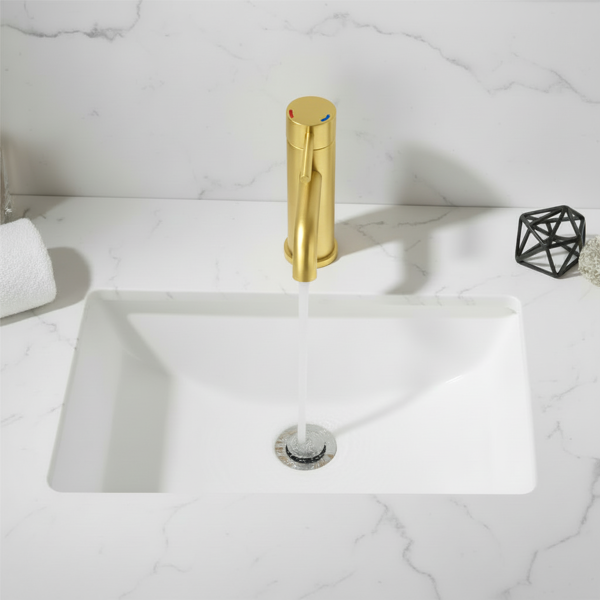 单柄浴室水龙头卫生间水龙头不锈钢单孔T10，拉丝金【周末不发货，TK/TEMU订单仅支持自提】-3