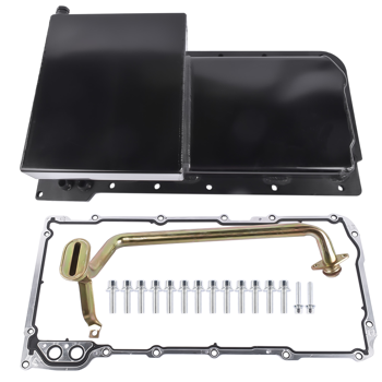 油底壳 Rear Sump Oil Pan Kit Black Fit for Chevrolet Small Block V8 GEN. III/IV (LS Based) GM LS LS1 LS2 LS3 LS6 Engines 7 Quarts 81004-R