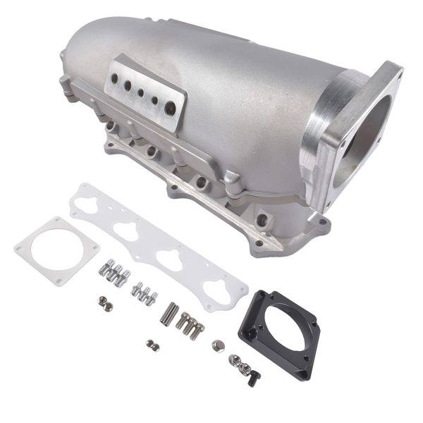 进气歧管 Silver Ultra Race Intake Manifold Kit Replacement for Honda Civic Si 2002-2005, Acura RSX Base/TypeS TSX 2.0L K20A2 K-Series-4