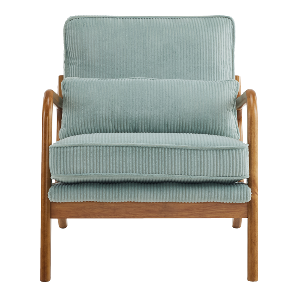 1pcs款 矮扶手椅 65*80*78cm 条绒 蓝绿色 室内休闲椅-17