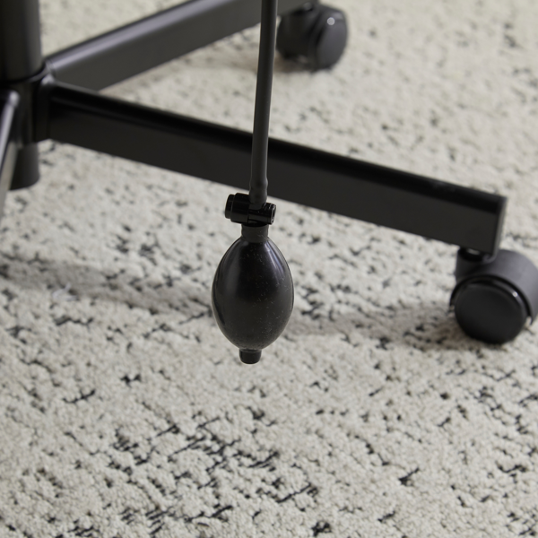 翻转式后背内置动态气囊腰靠十字交叉腿办公椅，宽座办公桌椅带翻转扶手与轮子，现代家用办公室梳妆台浅绿色十字交叉腿椅-24