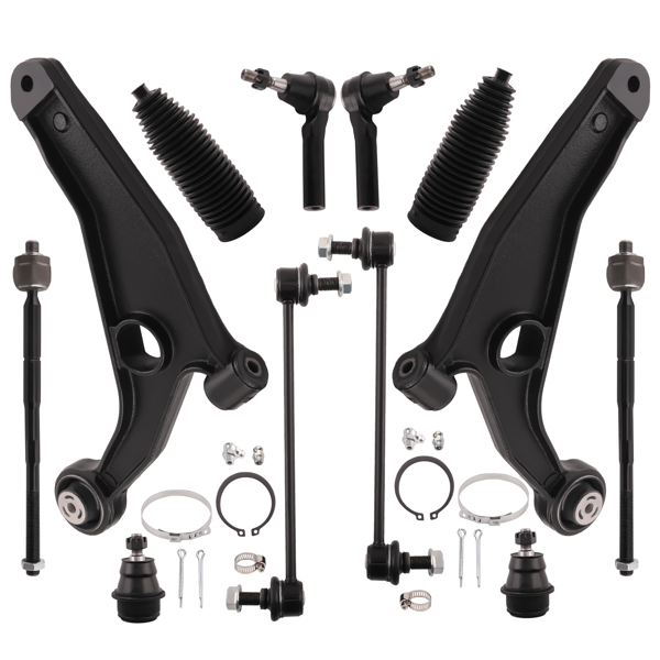 12件式前悬挂下控制臂球头拉杆防倾杆套装，适用于2009-2020款道奇Journey-6