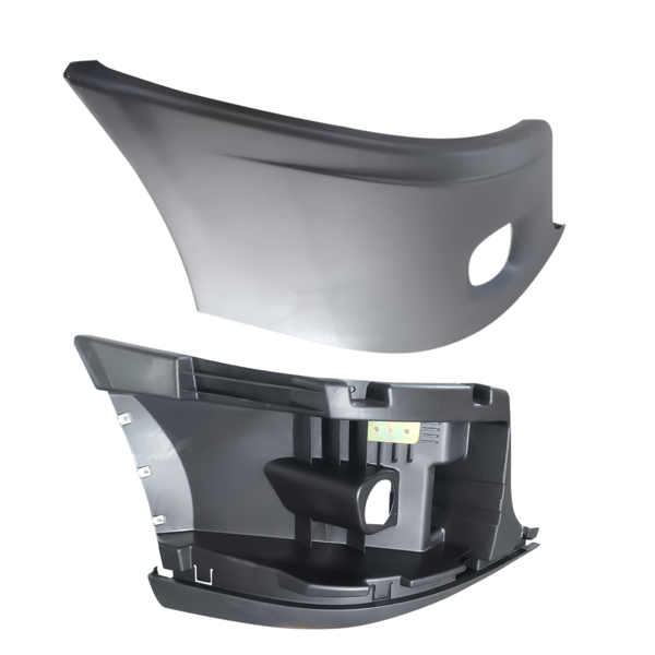 角保险杠和盖板 Front Right Bumper End Cap + Reinforcement with Hole Fit for Freightliner Cascadia-1