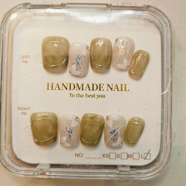 10片装高端法式纯正性感手工假指甲（Tiktok/Temu仅支持自提）-1