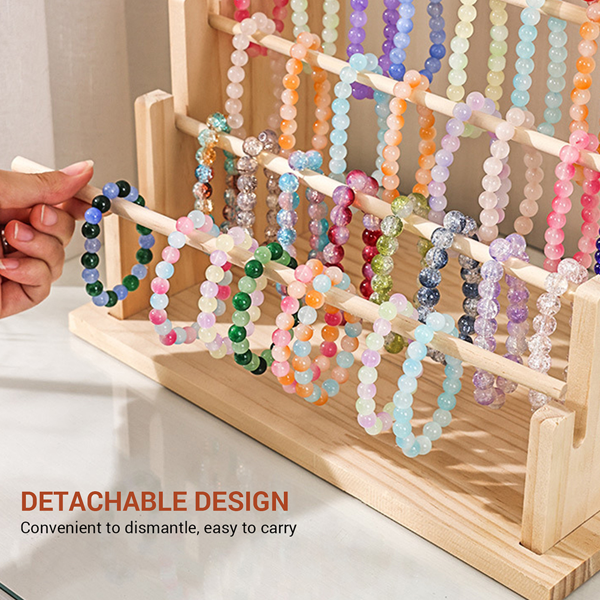 实木首饰收纳挂架手链手串展示架 四层 （tk/temu下自提）-4