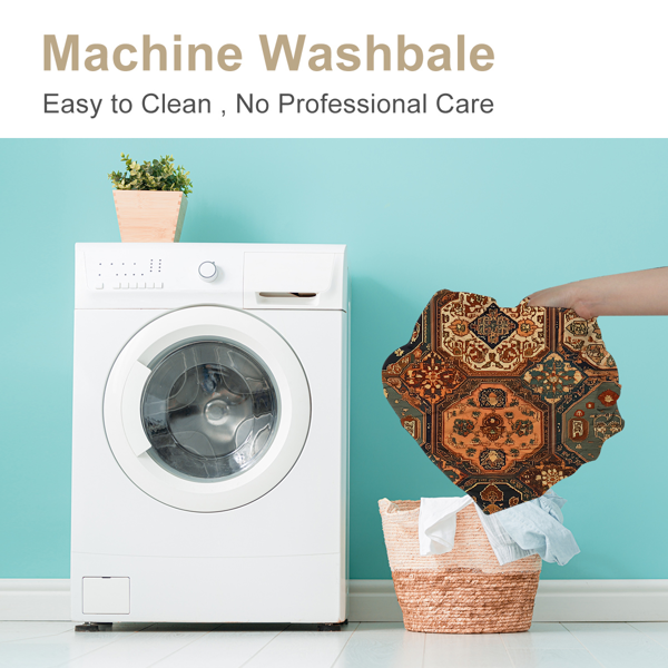 自产组合（床笠+枕套三件套侧边印花）古老花纹 美国中号（temu仅可自提）-7