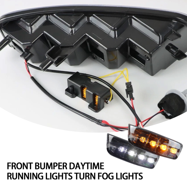 适用于丰田4Runner 2003-2005的LED前保险杠日间行车灯转向雾灯-12