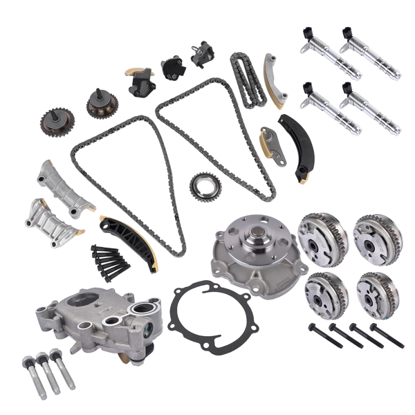 正时链条套装 Timing Chain Kit Oil & Water Pump VVT Sprockets Fit for Buick Enclave Lacrosse Cadillac ATS CTS Chevy Camaro Impala Malibu GMC Acadia Terrain Pontiac G6 G8 3.0L 3.6L V6 12633452 12640448 125660-6