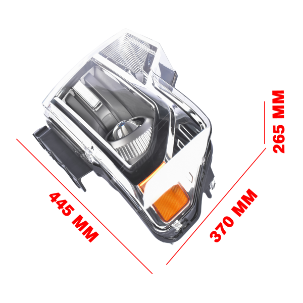 汽车大灯 Right Side HID/Xenon Chrome Projector Headlight Replacement for 2013-2014 Ford F-150 DL3Z13008AB FO2519120-10