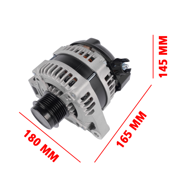 发电机 Alternator 150A 12V CW 6-Groove Fit for Cadillac SRX Saab 9-5 2010-2011 9-4X 2011 V6 2.8L 4-Door 13502584 104210-2170 11507-3