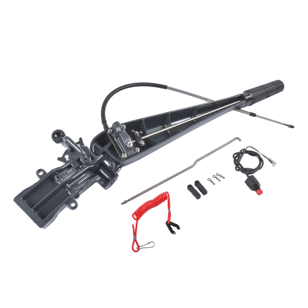 转向手柄 Steering Control Tiller Handle with Key/Switch Fit For Yamaha Outboard Motor 75-90HP 2 Stroke 85HP 2T 688 85AET Parsun T85 / T90 2 Stroke 3 Cylinders Engine 692-W0084-11-8D-4