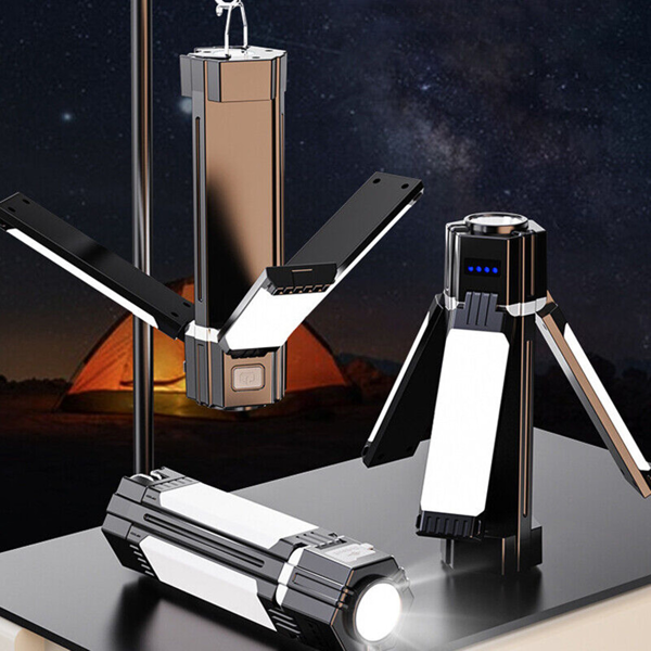 可充电可折叠LED野营灯户外野营徒步手电筒工作灯野营灯-8