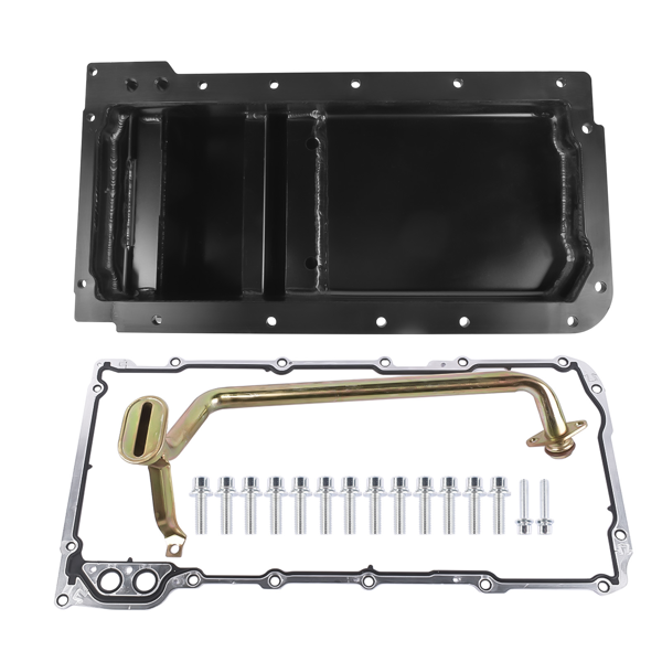 油底壳 Rear Sump Oil Pan Kit Black Fit for Chevrolet Small Block V8 GEN. III/IV (LS Based) GM LS LS1 LS2 LS3 LS6 Engines 7 Quarts 81004-R-9