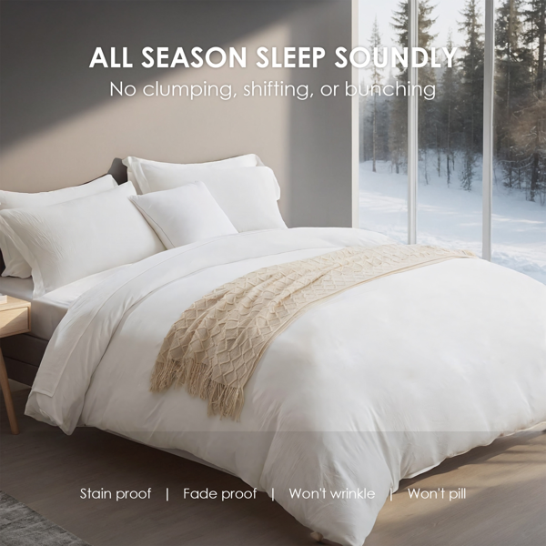 大码被套套装，包含一只被套两只枕套，透气柔软优质高品质，波西米亚风格，轻奢酒店简约卧室民宿通用，圣诞节礼物-5