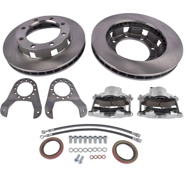 刹车盘套装 Fits for GM 14 Bolt Complete Disc Brake Conversion Kit 10.5 SRW Full Float Disk Brakes-1
