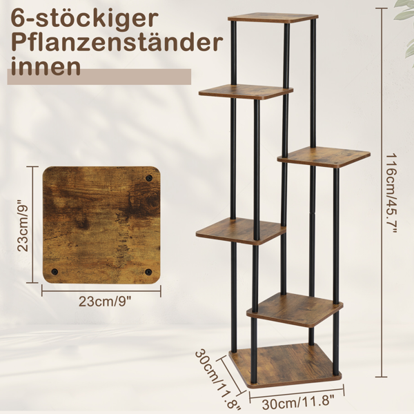 6层 铁木 116*30*30cm 铁木植物架-15