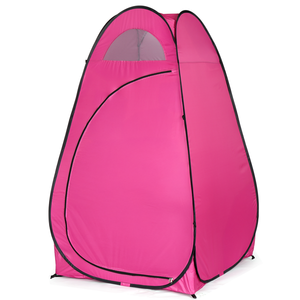 单人 芭比粉 便携 更衣帐篷 钢丝 银胶布 110*110*190cm-8