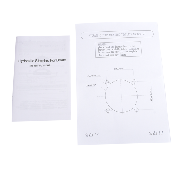 液压方向舵机套件 Hydraulic Outboard Steering System Kit 150HP Marine Outboard Steering 2x24ft Hose for Single-Engine Boats-18