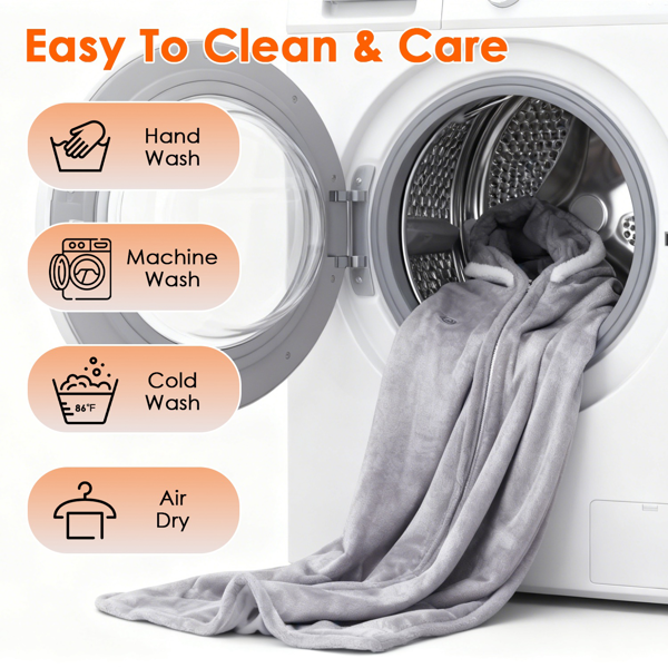 （自提可发加拿大，temu&tk下自提单）8区可穿戴加热毯 - 3档可调温度，59x31英寸柔软法兰绒面料，USB供电便携设计带口袋，可机洗的冬季温暖伴侣-7