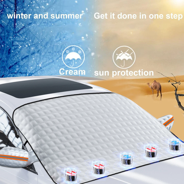 磁性汽车挡风玻璃挡风玻璃霜冰雪车窗后视镜保护罩-10