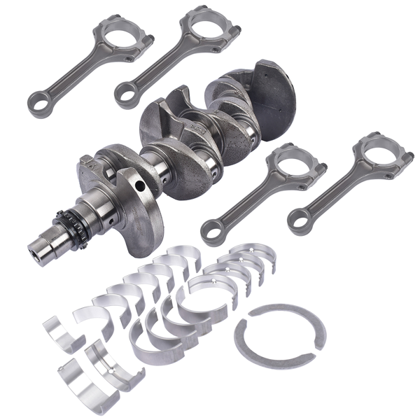 曲轴套装 Crankshaft with 4x Connecting Rod & Rod Bearing Kit Fit for Hyundai Accent 1.6L 2012-2017-5