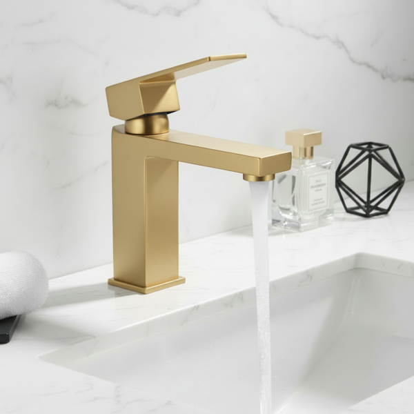 单柄浴室水龙头卫生间水龙头不锈钢单孔-T20，拉丝金【周末不发货，TK/TEMU订单仅支持自提】-5