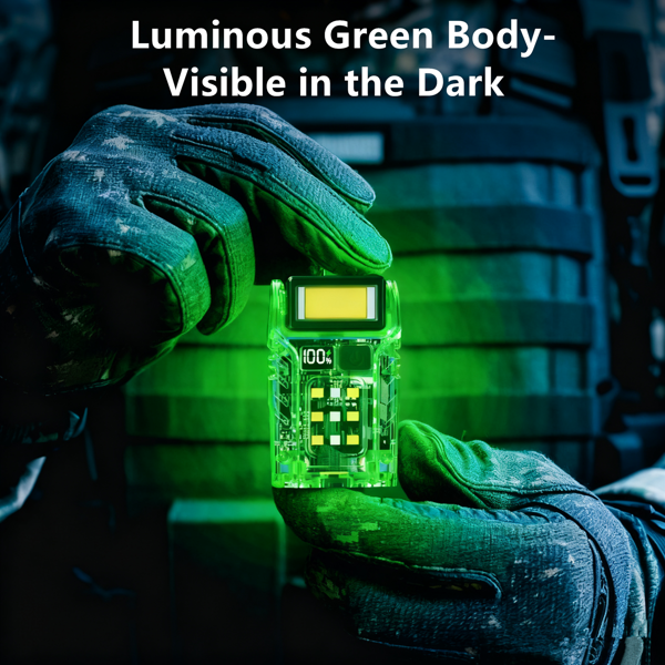 USB可充电LED手电筒露营远足7种照亮模式手电筒迷你应急工作灯-10