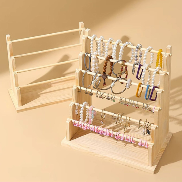 实木首饰收纳挂架手链手串展示架 六层 （tk/temu下自提）-3