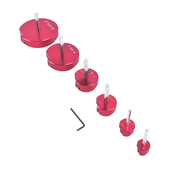 管道铰刀 04529 PPRK6 Plastic Pipe Fitting Reamer 6 Piece Kit Fit for Standard 1/2" Drills PPR75 PPR100 PPR150 PPR200 PPR300 PPR400-8