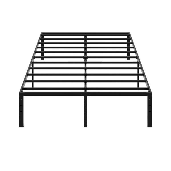 黑色 Queen 简易基础平板床架 床高14" 铁床-2