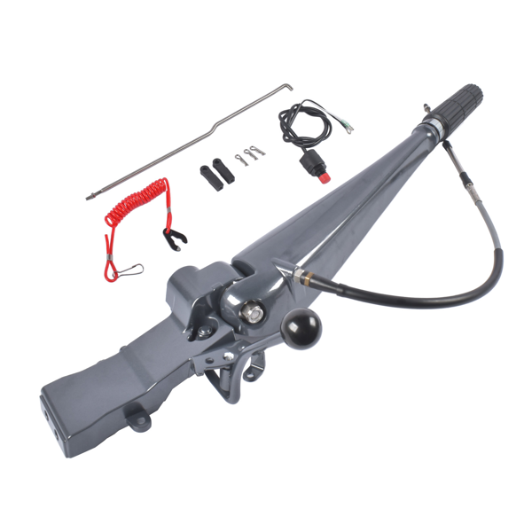 转向手柄 Steering Control Tiller Handle with Key/Switch Fit For Yamaha Outboard Motor 75-90HP 2 Stroke 85HP 2T 688 85AET Parsun T85 / T90 2 Stroke 3 Cylinders Engine 692-W0084-11-8D-6