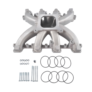 进气歧管 Stain Aluminum Single Plane Mid-Rise Intake Manifold Fits for GM LS Gen III / IV LS3/L92 300-131