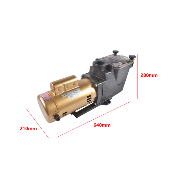 泳池水泵 1.5HP Super Pool Pump Motor 115/230V Single Speed Replacement for Hayward SP2621X25 In-Ground Pool-8