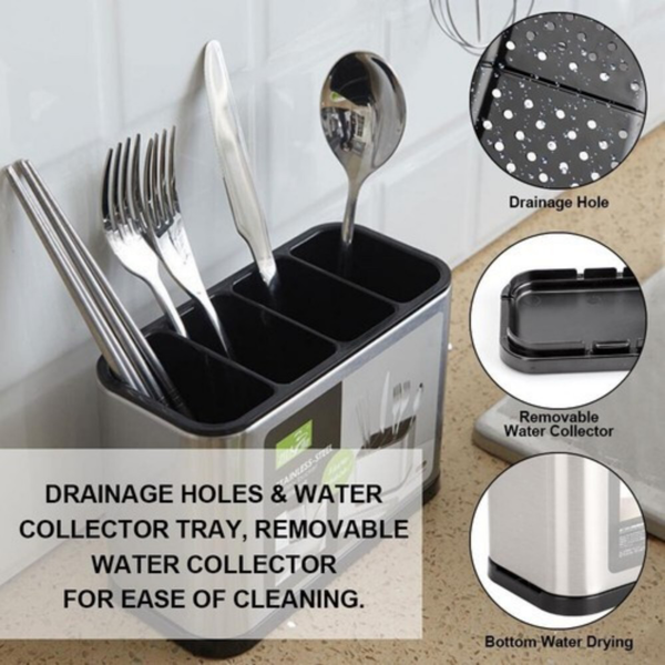 厨房餐具架勺叉收纳架沥水架多功能-9