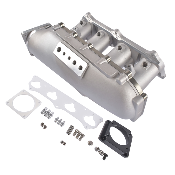 进气歧管 Silver Ultra Race Intake Manifold Kit Replacement for Honda Civic Si 2002-2005, Acura RSX Base/TypeS TSX 2.0L K20A2 K-Series-7
