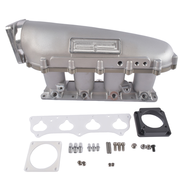 进气歧管 Silver Ultra Race Intake Manifold Kit Replacement for Honda Civic Si 2002-2005, Acura RSX Base/TypeS TSX 2.0L K20A2 K-Series-3