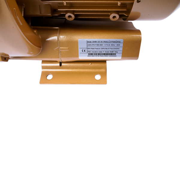 高压风机 GHBH 1D7 34 1R4 Regenerative Blower 2.0Hp 102CFM 220mBar 220V-480V 3 Phase 60Hz 1.5KW-5