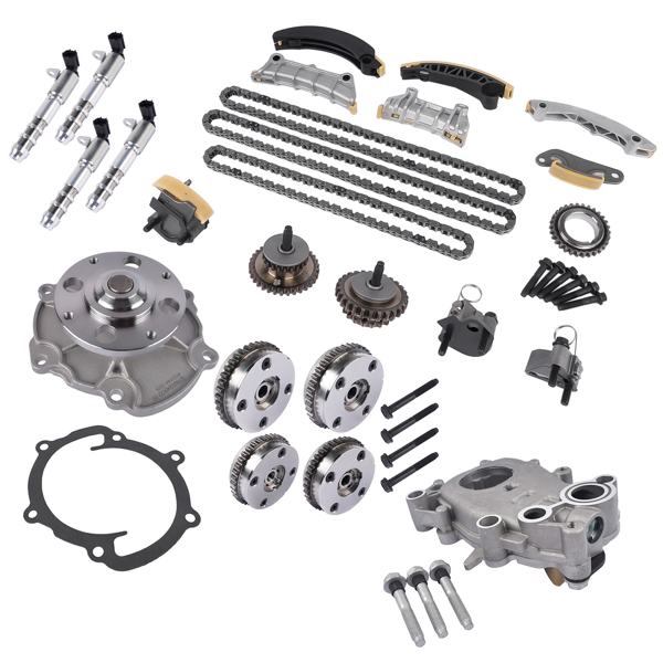 正时链条套装 Timing Chain Kit Oil & Water Pump VVT Sprockets Fit for Buick Enclave Lacrosse Cadillac ATS CTS Chevy Camaro Impala Malibu GMC Acadia Terrain Pontiac G6 G8 3.0L 3.6L V6 12633452 12640448 125660-4