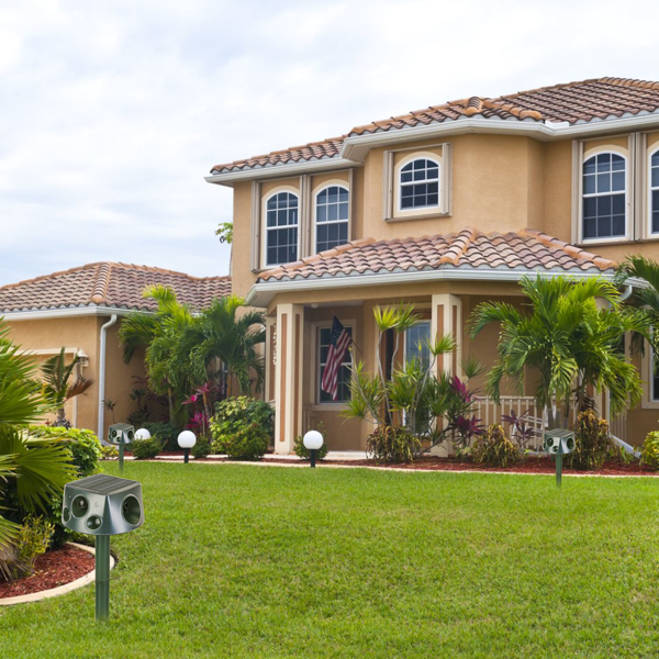 （自提可发加拿大，temu&tk下自提单）太阳能&Type-C充电式动物驱赶器 - 三种模式：超声波+蜂鸣器+振动，IP66防水等级，2200mAh电池，驱赶鼹鼠、蝙蝠、松鼠、鸟类，适用于庭院、花园、农场-7