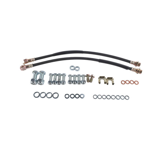 刹车盘套装 Rear Brake Disc Set for GM 7.5 Inch 10 Bolt Bolt-On Rear Brake Kit w/ E-Brake Fits over an axle with a maximum flange diameter of 6" O.D-9