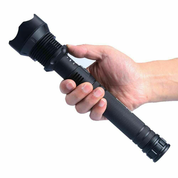 USB充电LED手电筒3种照明模式户外露营徒步手电筒工作灯-4